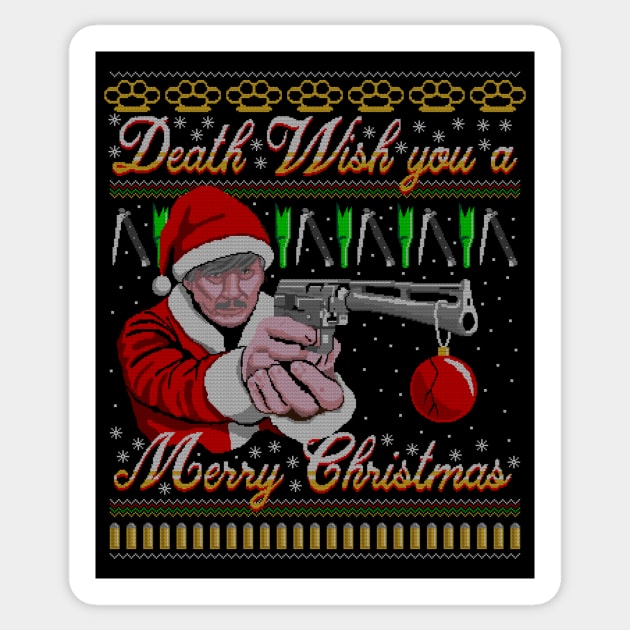 Death Wish You A Merry Christmas Sticker by wolfkrusemark